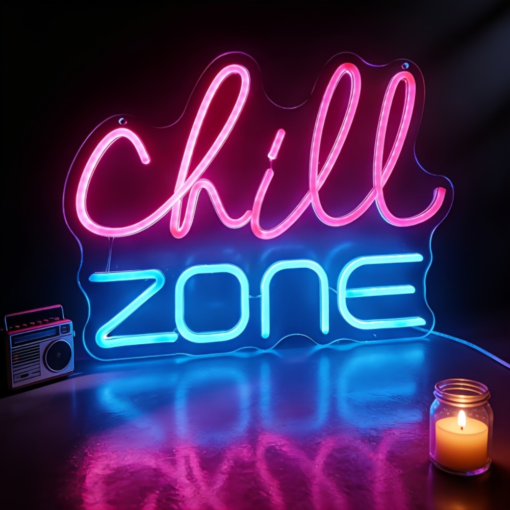 Board Game Night - Chill Zone Neon Sign, LED Neon