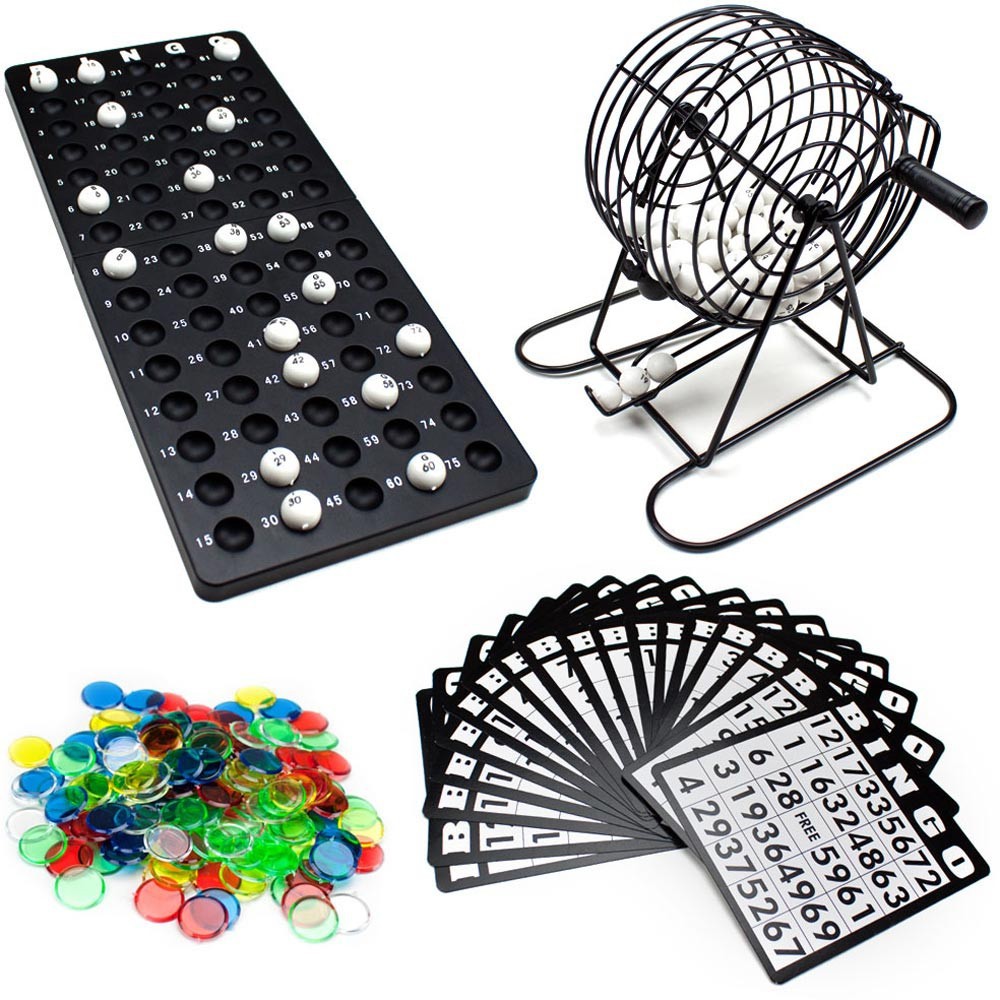 Board Game Night - Bingo Supplies Set Metal Cage For