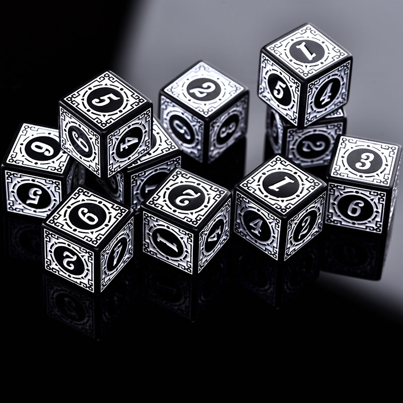 10PCS/Set Acrylic Dice Set D6  - Board Game Dungeons And Dragons 评论和价格
