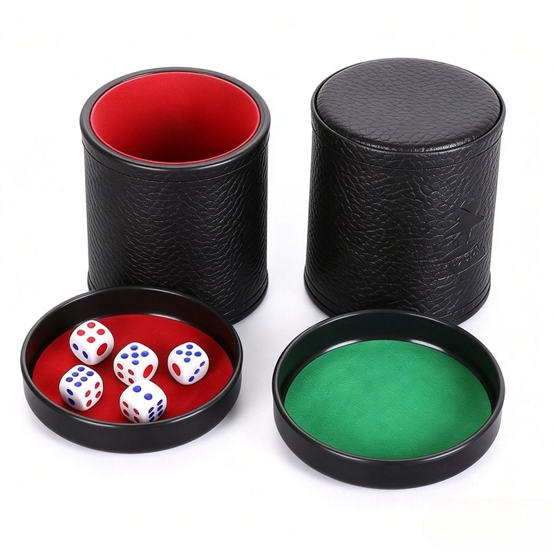 Orange Green Red Leather Dice  - Board Game Yahtzee 评论和价格