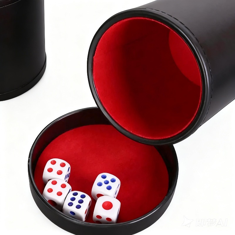 Orange Green Red Leather Dice  - Board Game Yahtzee 评论和价格