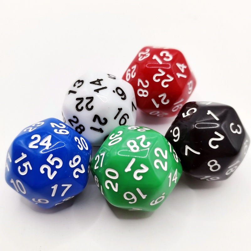 5pcs Cube 30 Sides D30 dungeon - Board Game Yahtzee 评论和价格