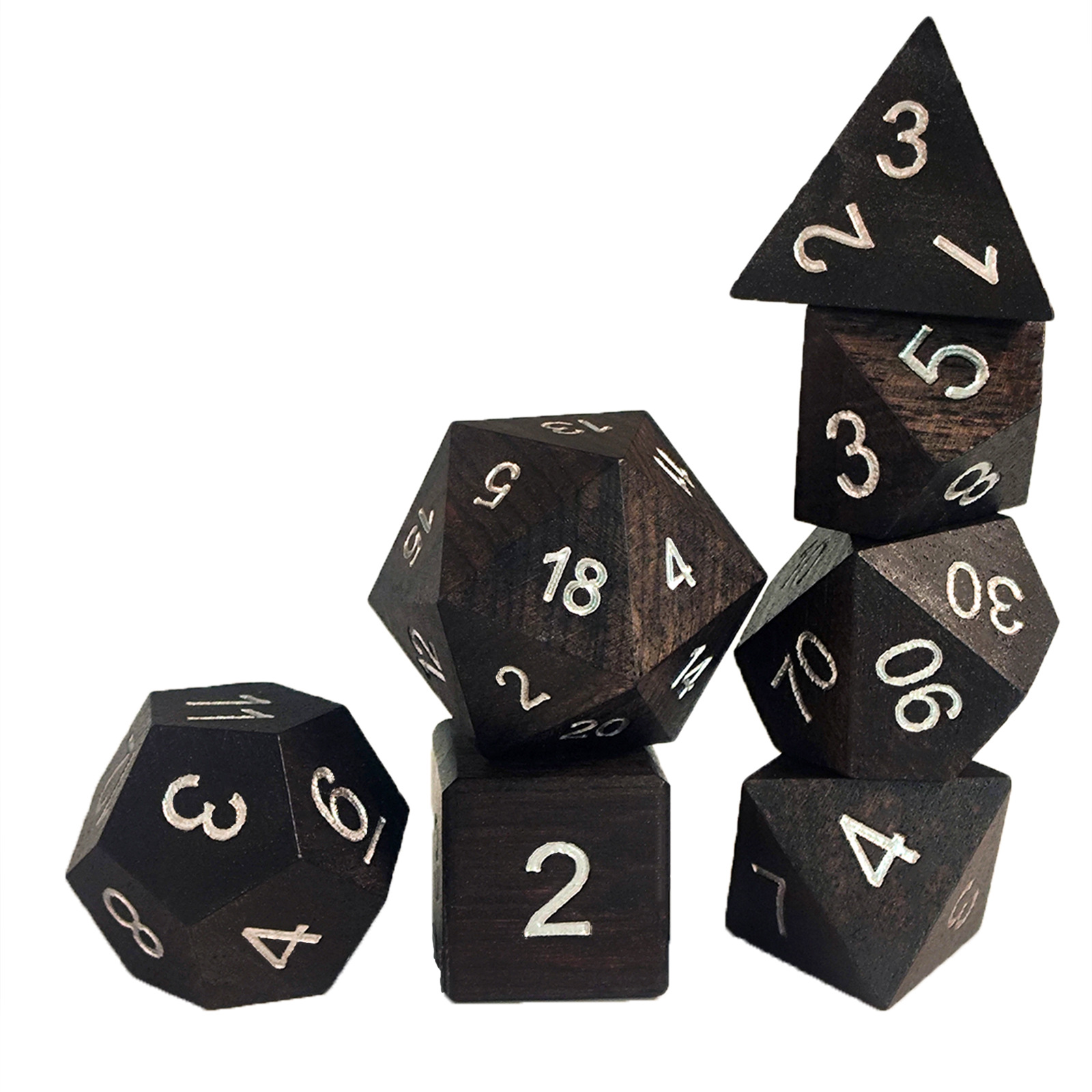 Wooden Dice Set for DND RPG Ga - Board Game Dungeons And Dragons 评论和价格