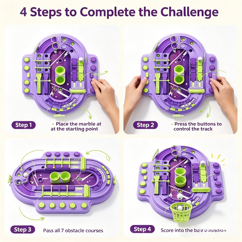 2-Player Marble Race Board Gam - Board Game Race Track 评论和价格