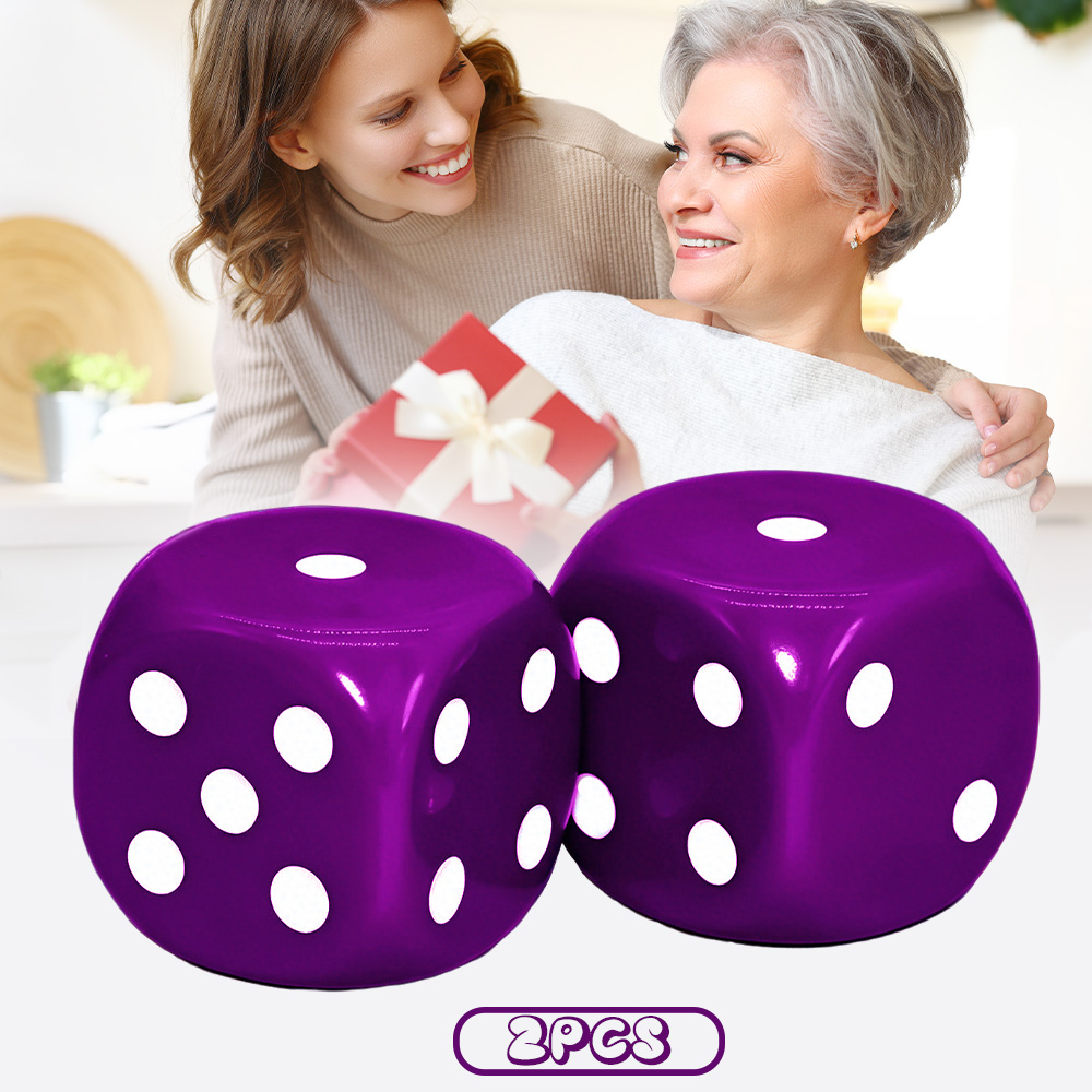 2pcs Big Purple Dice for Board - Board Game Dnd 评论和价格