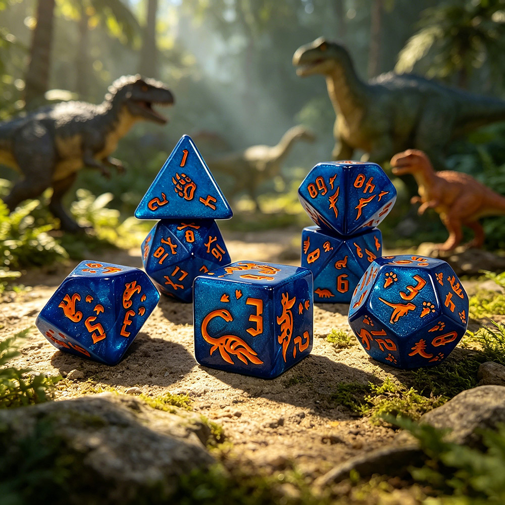 7Pcs Jurassic Ocean Blue Dinos - Board Game Dnd 评论和价格