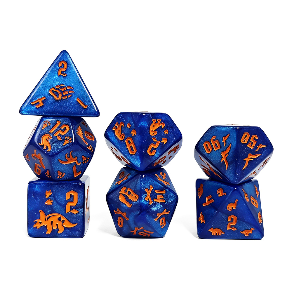 7Pcs Jurassic Ocean Blue Dinos - Board Game Dnd 评论和价格