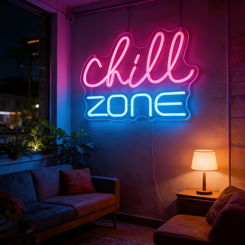 Chill Zone Neon Sign, LED Neon - Board Game Night 评论和价格