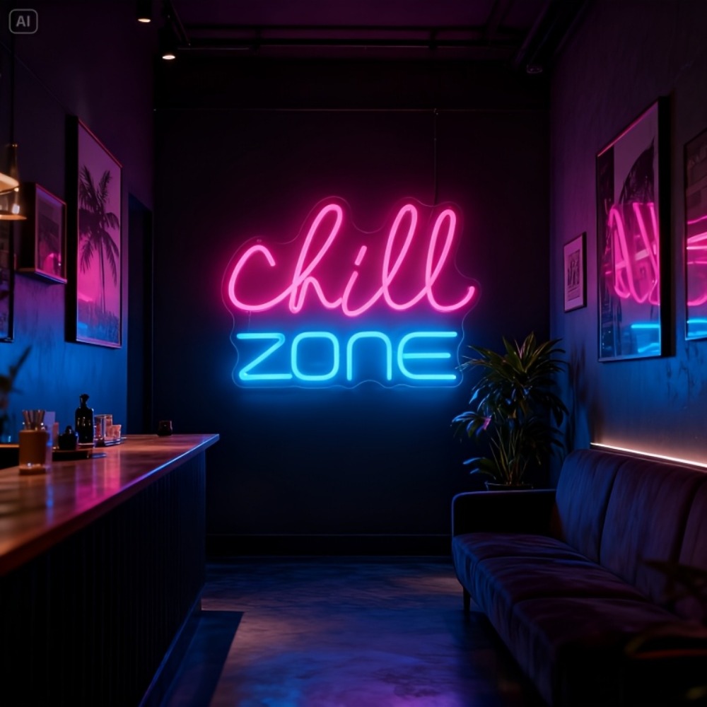 Chill Zone Neon Sign, LED Neon - Board Game Night 评论和价格