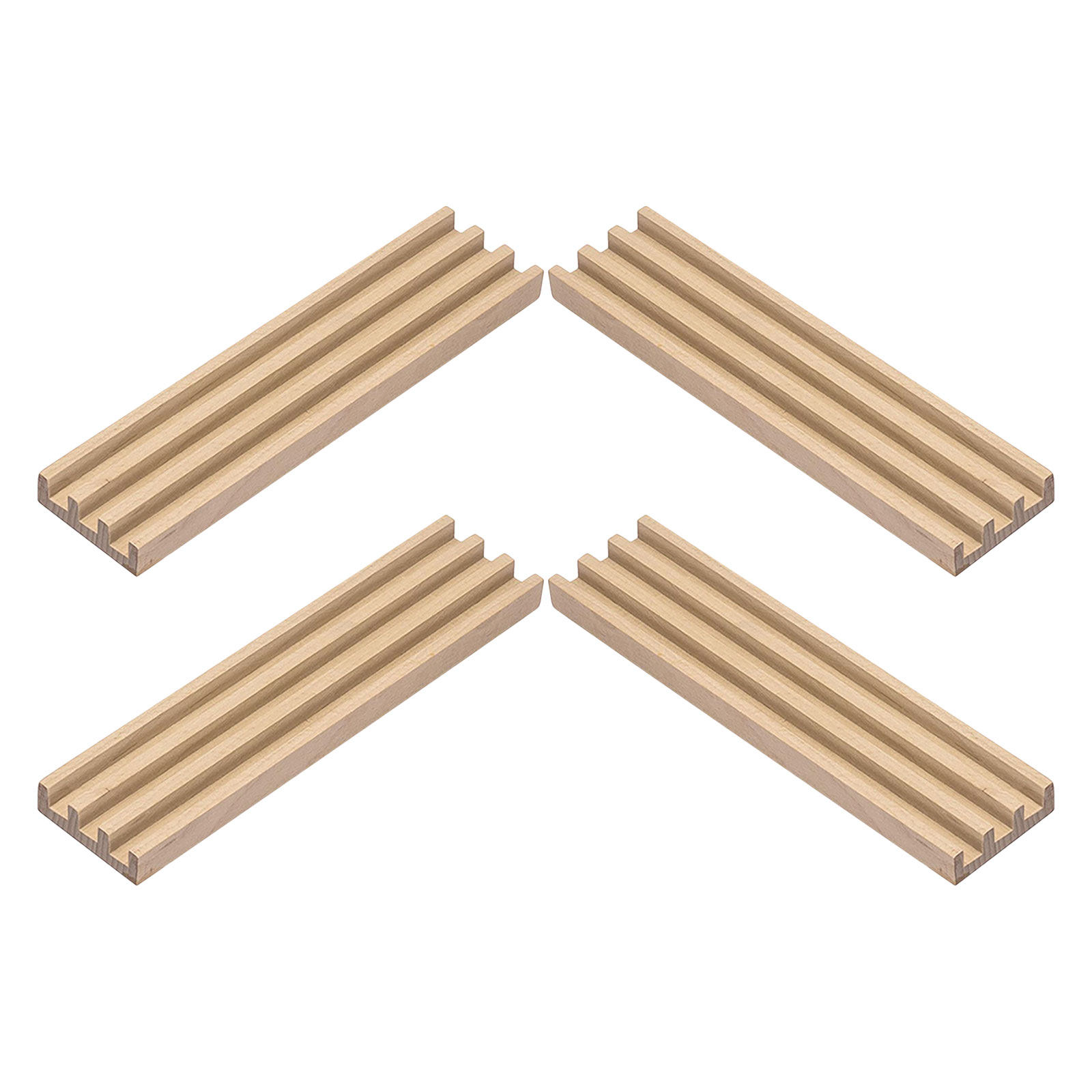 4Pcs Wooden Domino Racks Set N - Board Game Live 评论和价格