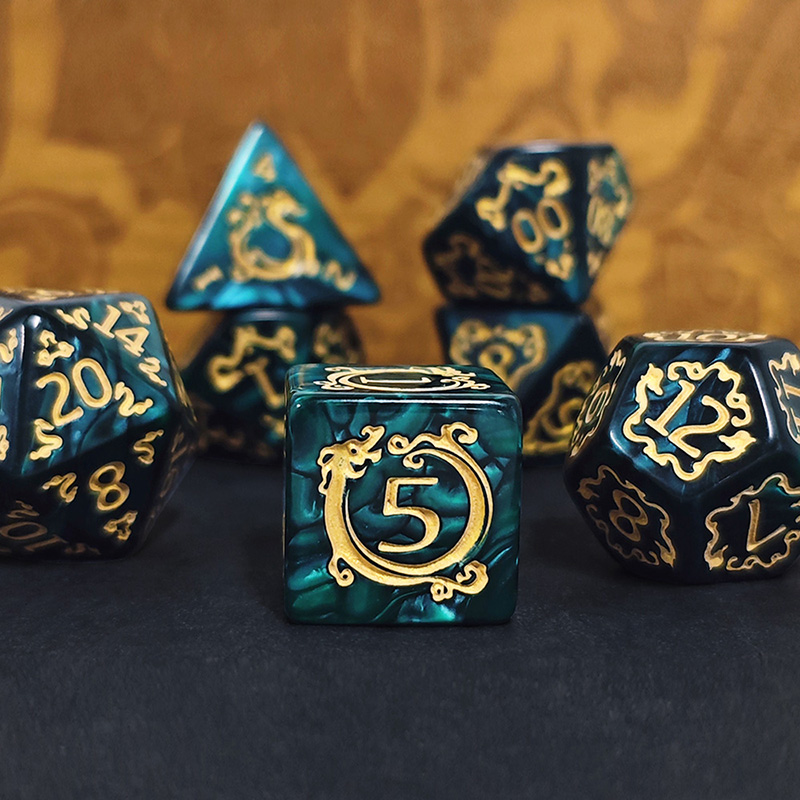 7Pcs Set DND Dice Dragon Patte - Board Game Dungeons And Dragons 评论和价格
