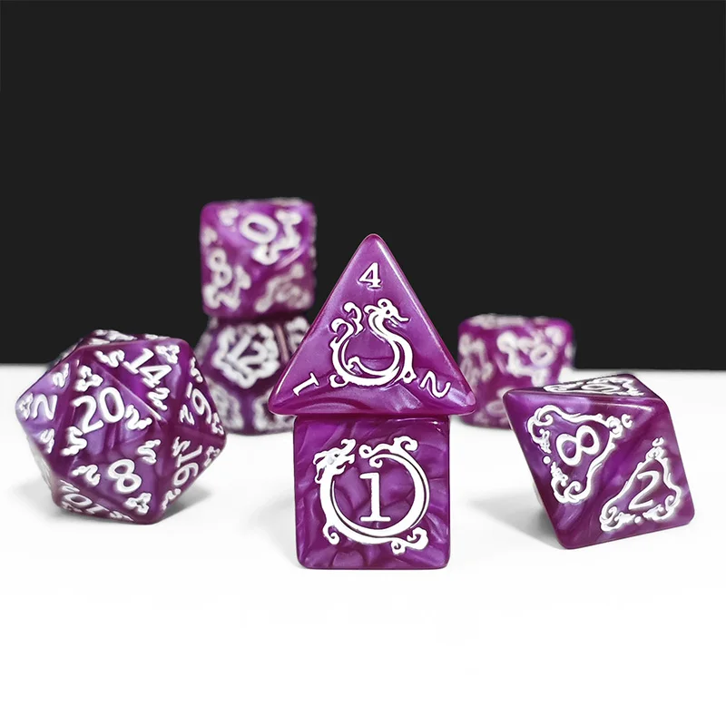 7Pcs Set DND Dice Dragon Patte - Board Game Dungeons And Dragons 评论和价格