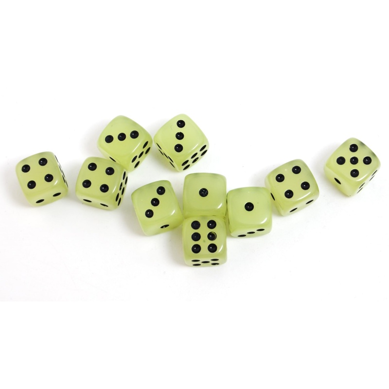 10-Pack  D6 6 Faces Dice Glow  - Board Game Yahtzee 评论和价格