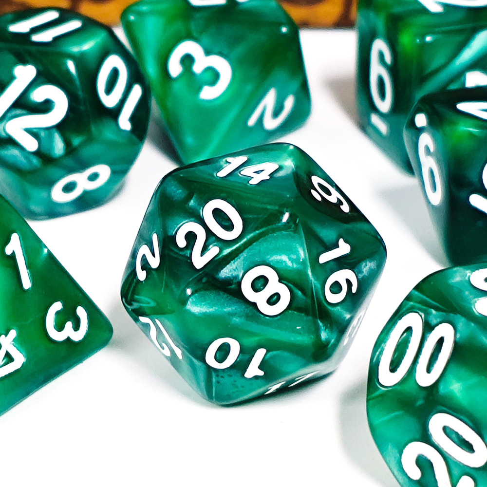 7Pcs/Set Pearl Dice Polyhedral - Board Game Dnd 评论和价格