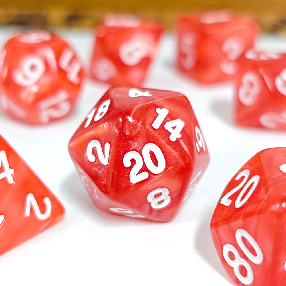 7Pcs/Set Pearl Dice Polyhedral - Board Game Dnd 评论和价格