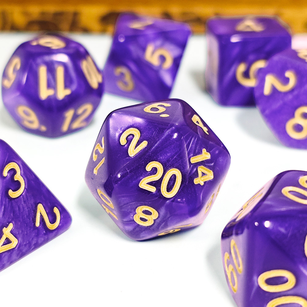 7Pcs/Set Pearl Dice Polyhedral - Board Game Dnd 评论和价格