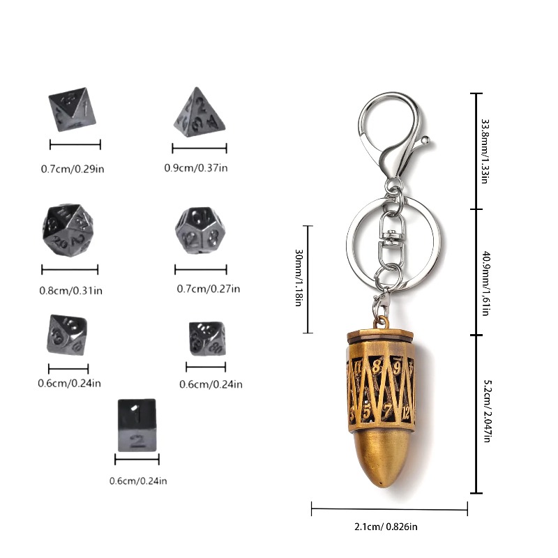 Portable Key Chain,Mini 6mm Me - Board Game Dungeons And Dragons 评论和价格