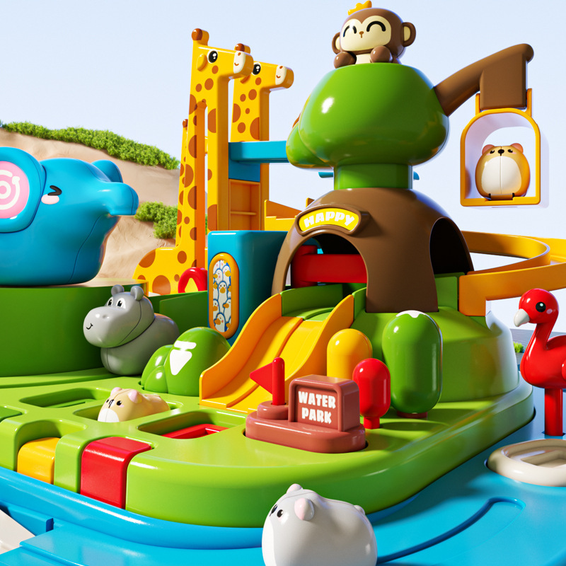 Racing Rail Car Zoo Adventure  - Board Game Race Track 评论和价格