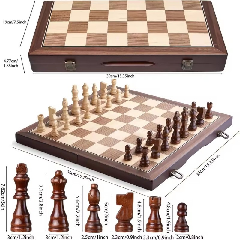 Wooden Magnetic Chess Set for  - Board Game Yearbook 评论和价格