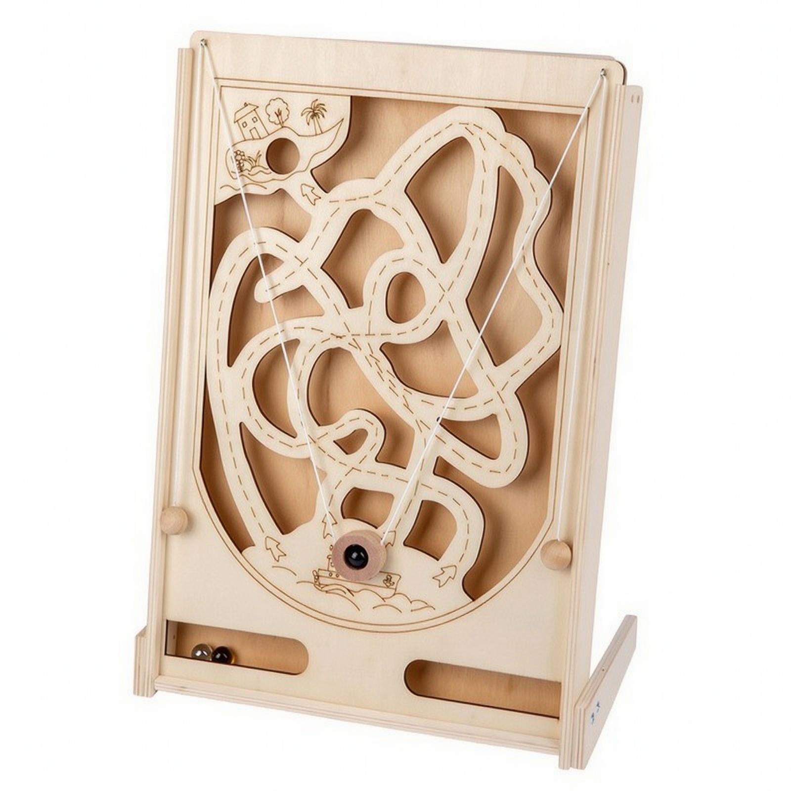 Kids Wooden Marble Maze Balanc - Board Game Pirates 评论和价格