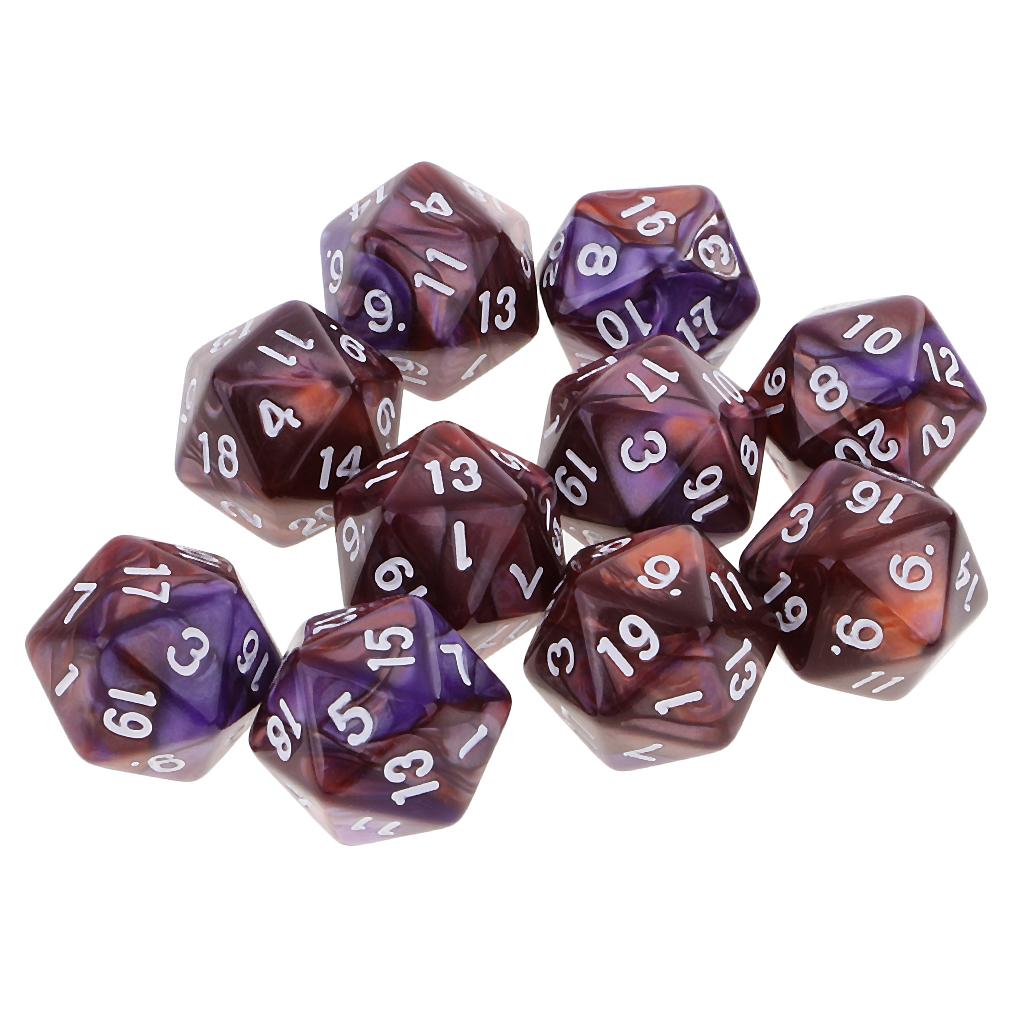 10pcs Polyhedral 20 Sided Dice - Board Game Live 评论和价格