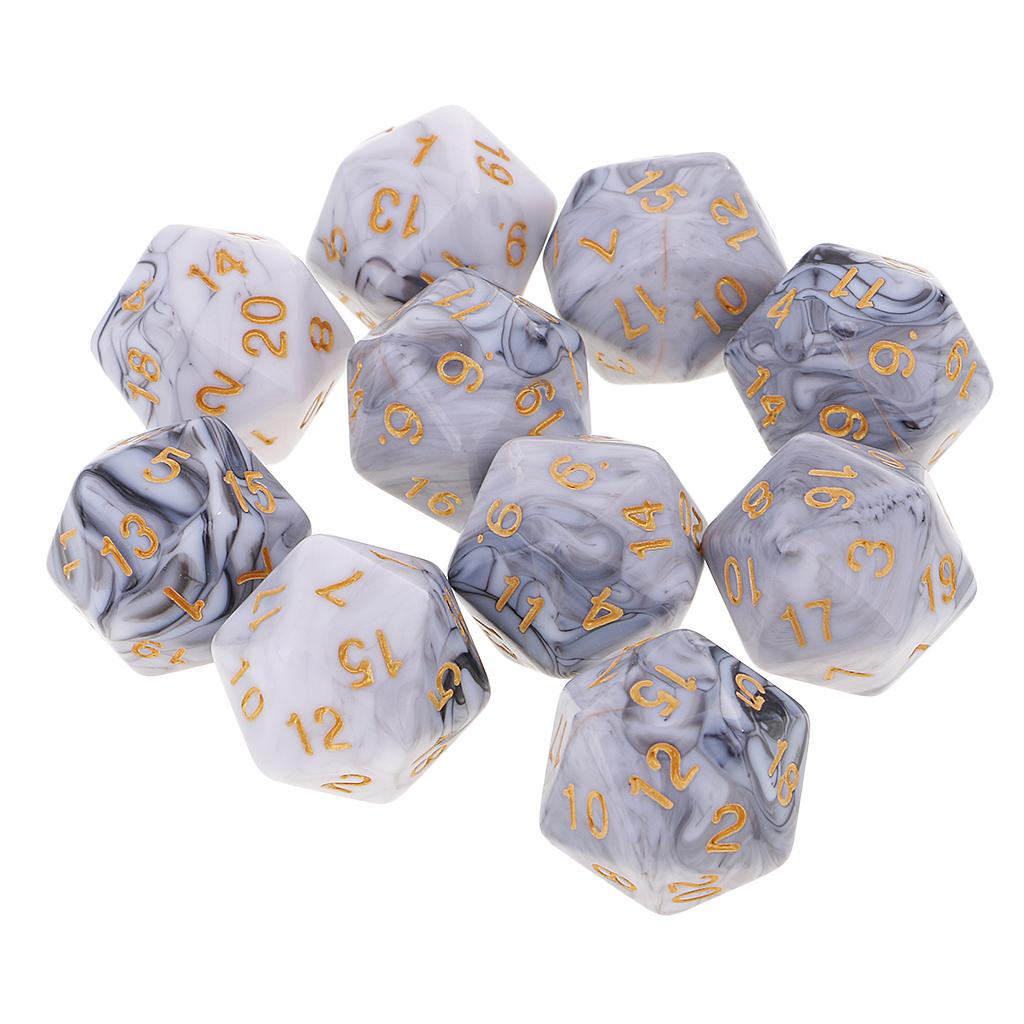 10pcs Polyhedral 20 Sided Dice - Board Game Live 评论和价格