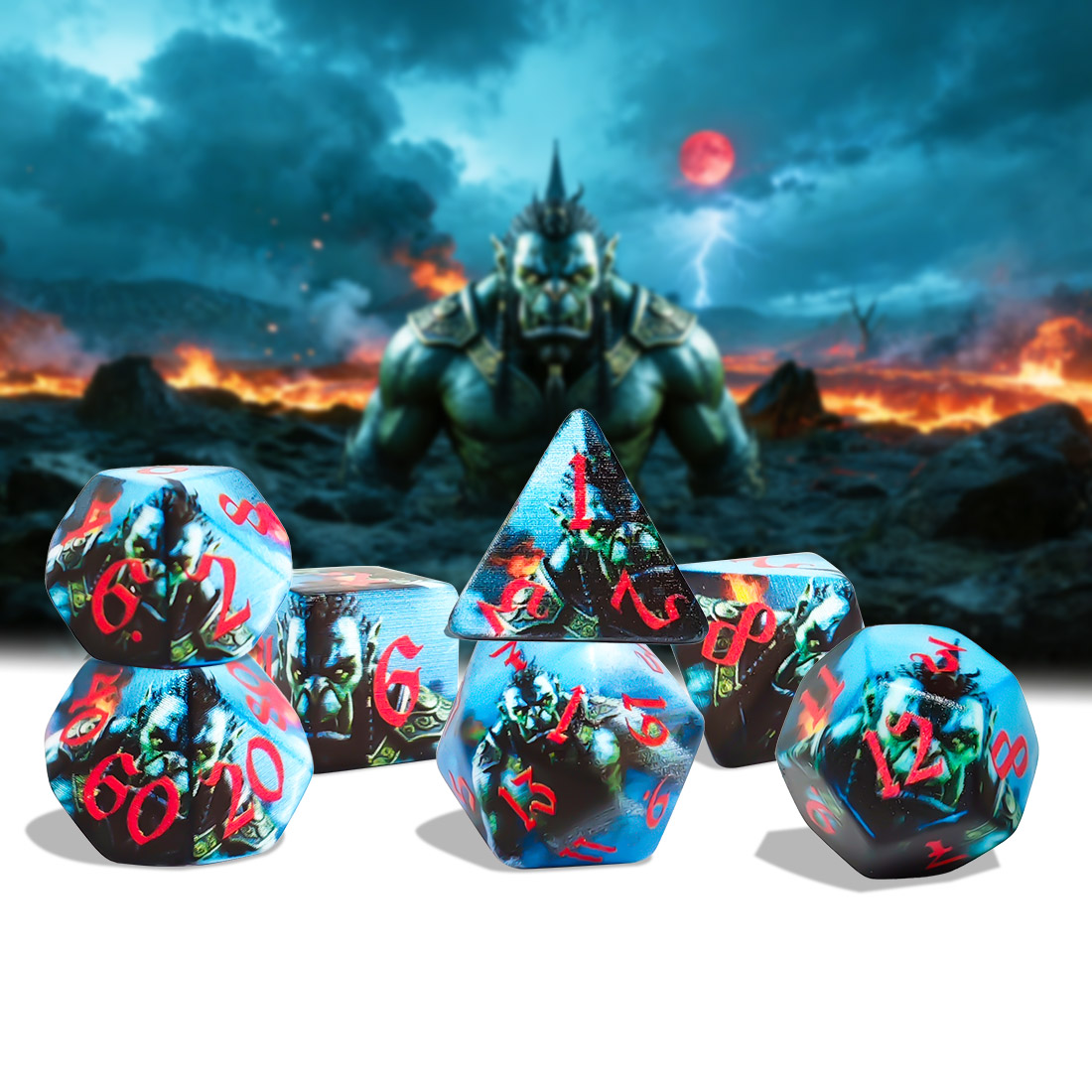 Orc Warrior Polyhedral 7-Piece - Board Game Dnd 评论和价格