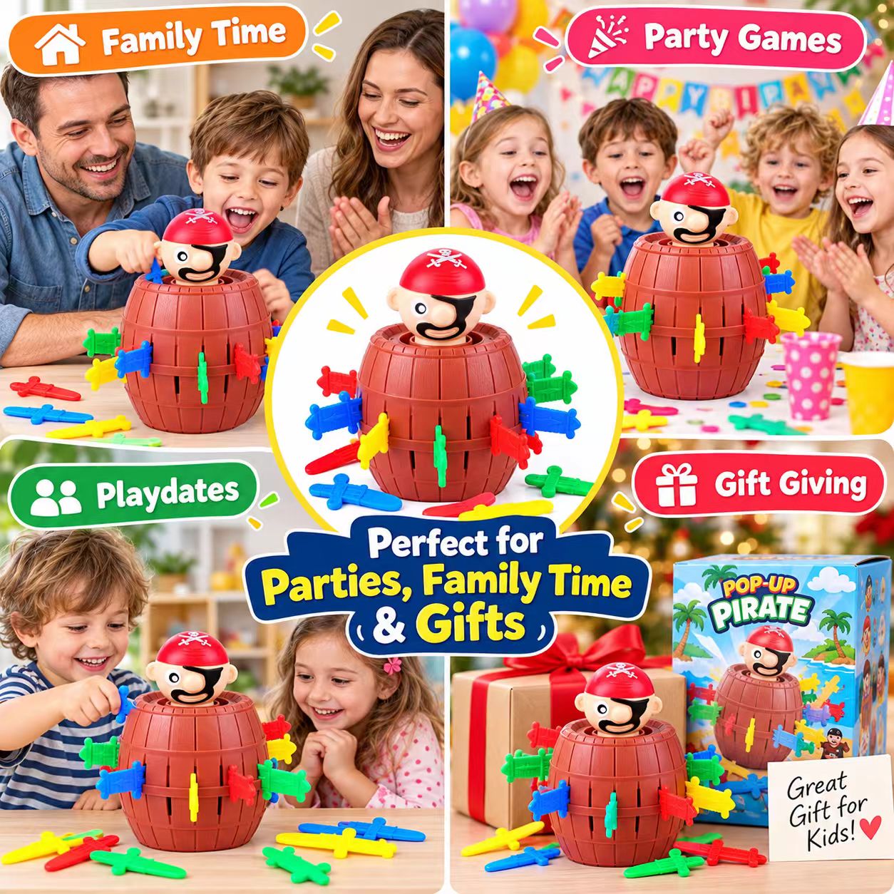 Mini Pirate Barrel Surprise Ga - Board Game Pirates 评论和价格