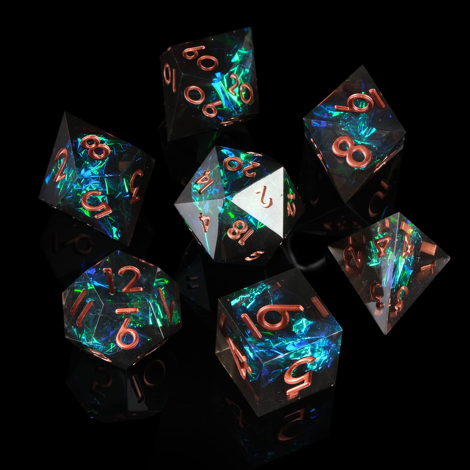 Resin Sharp Edge DND Dice Set  - Board Game Dungeons And Dragons 评论和价格