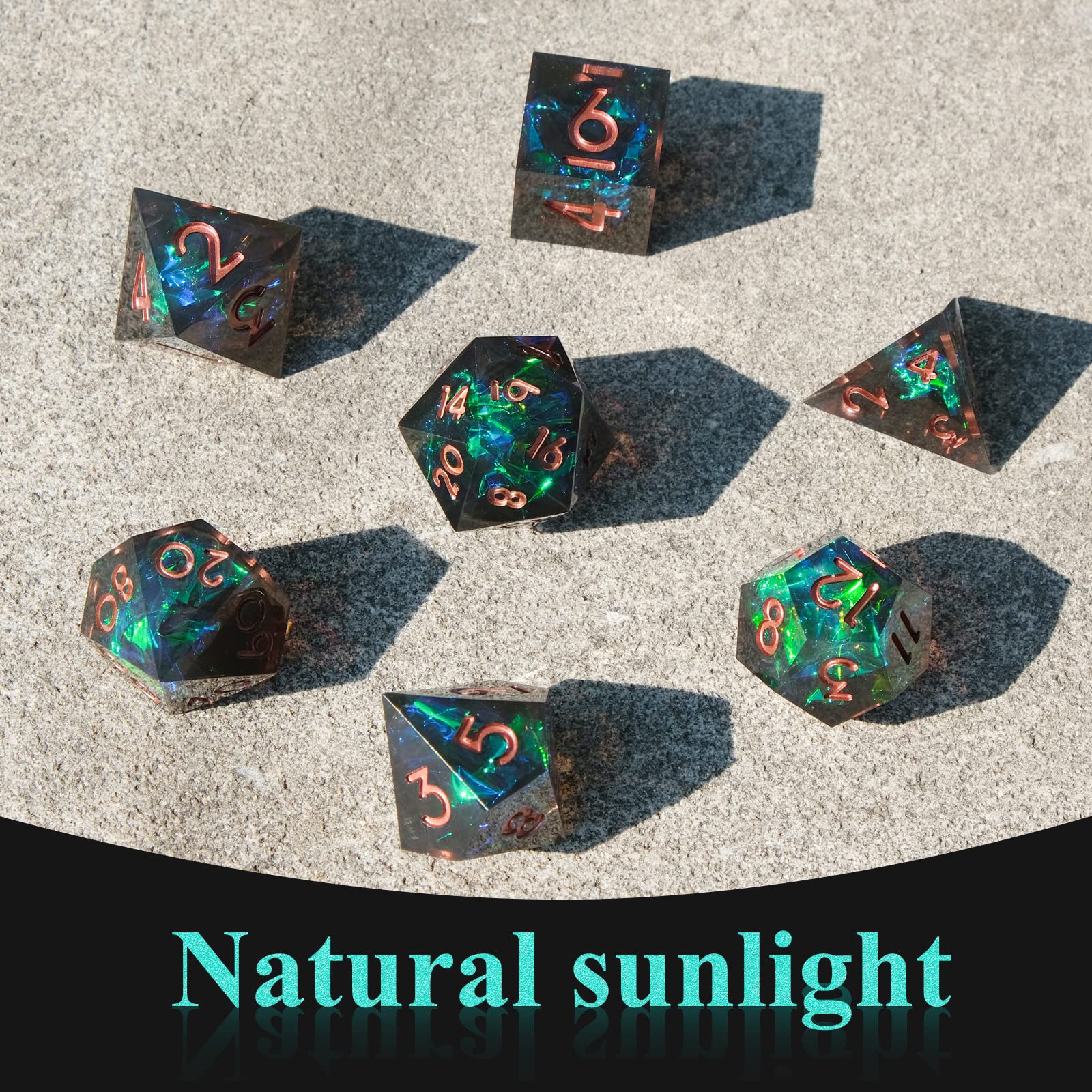 Resin Sharp Edge DND Dice Set  - Board Game Dungeons And Dragons 评论和价格