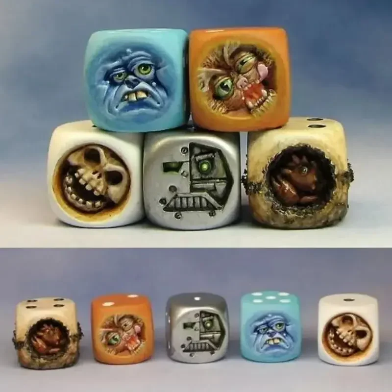 Resin Monster Face Dice Set Ha - Board Game Dungeons And Dragons 评论和价格