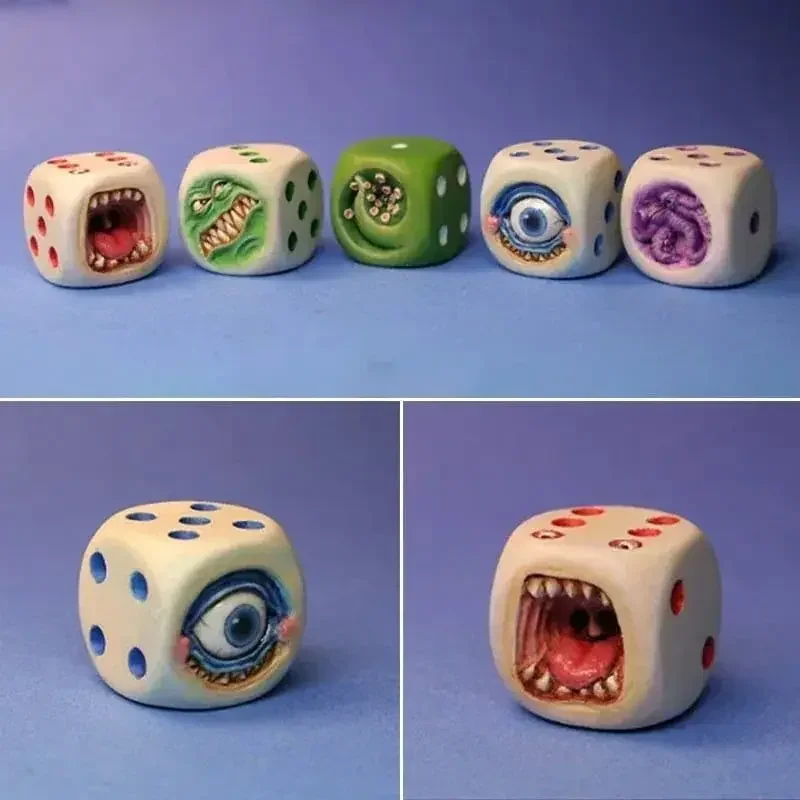 Resin Monster Face Dice Set Ha - Board Game Dungeons And Dragons 评论和价格