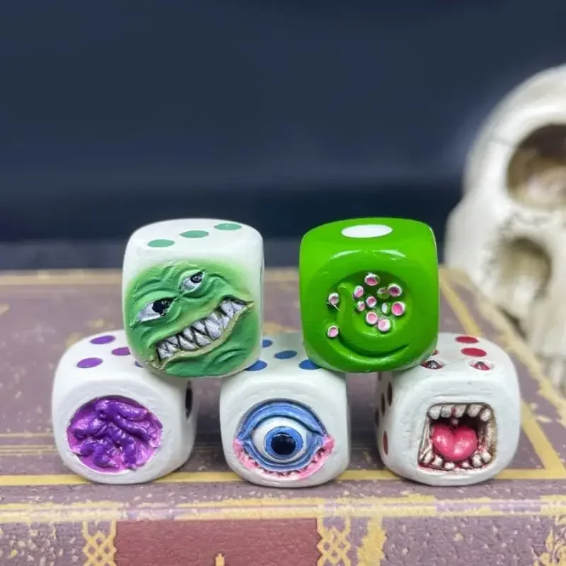 Resin Monster Face Dice Set Ha - Board Game Dungeons And Dragons 评论和价格
