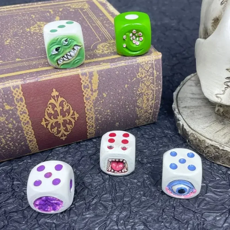 Resin Monster Face Dice Set Ha - Board Game Dungeons And Dragons 评论和价格